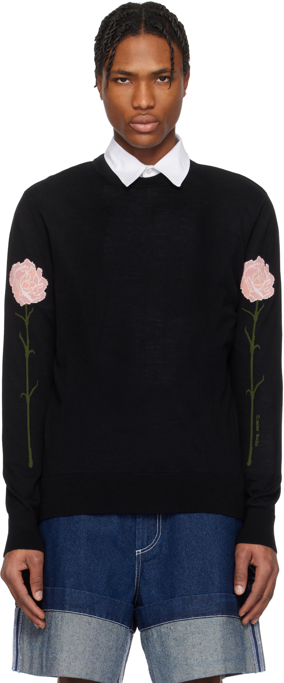 Simone Rocha Black Carnation Sweater