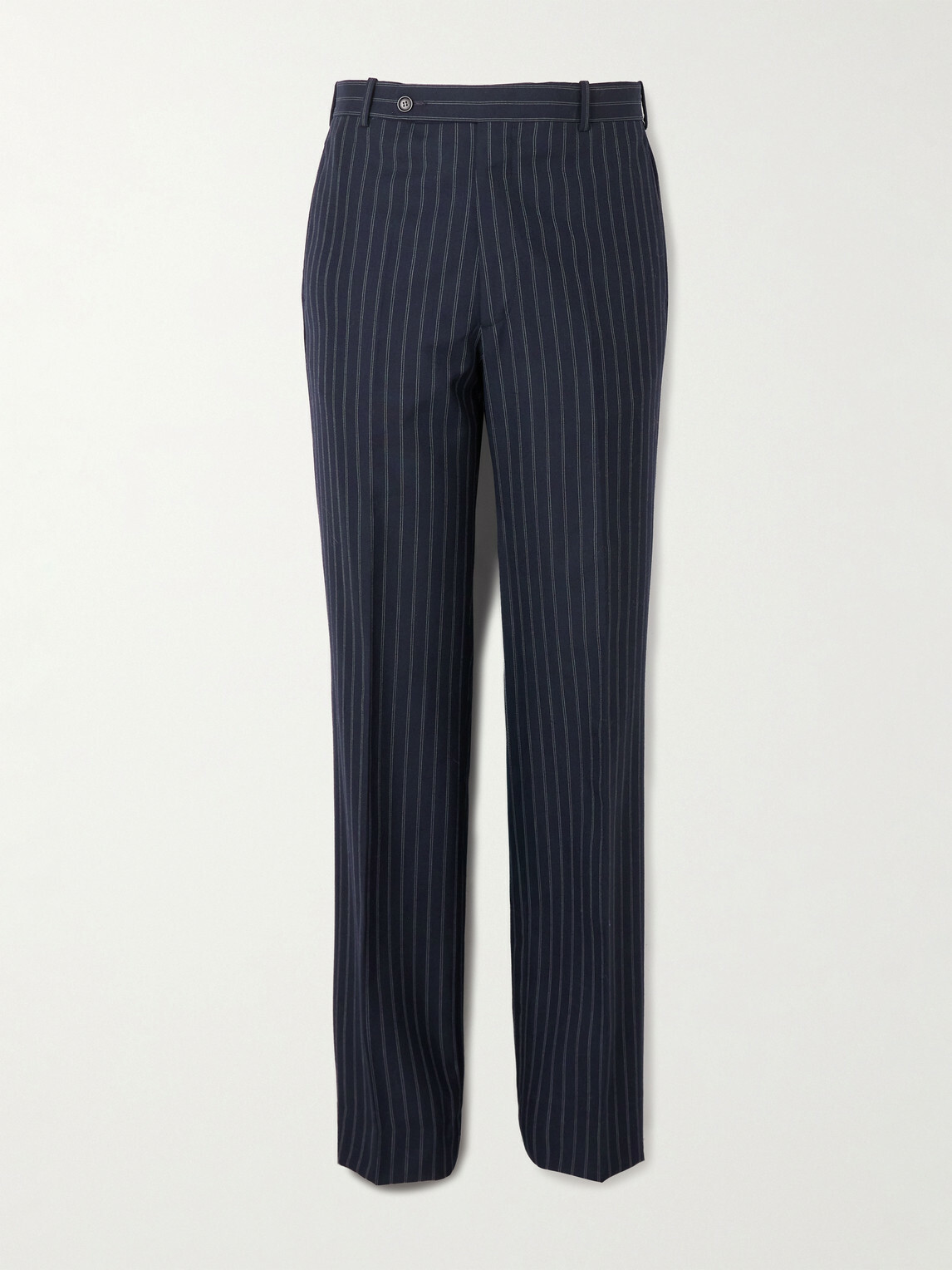 Husbands - Straight-Leg Pinstriped Wool Suit Trousers - Blue