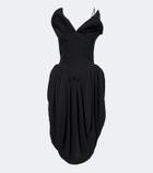 Magda Butrym Draped cotton and silk corset dress