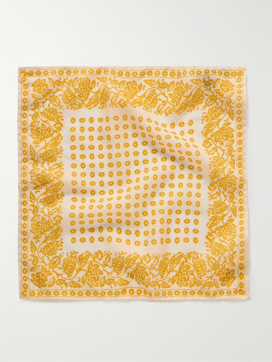 Anderson & Sheppard - Floral-Print Cashmere Pocket Square