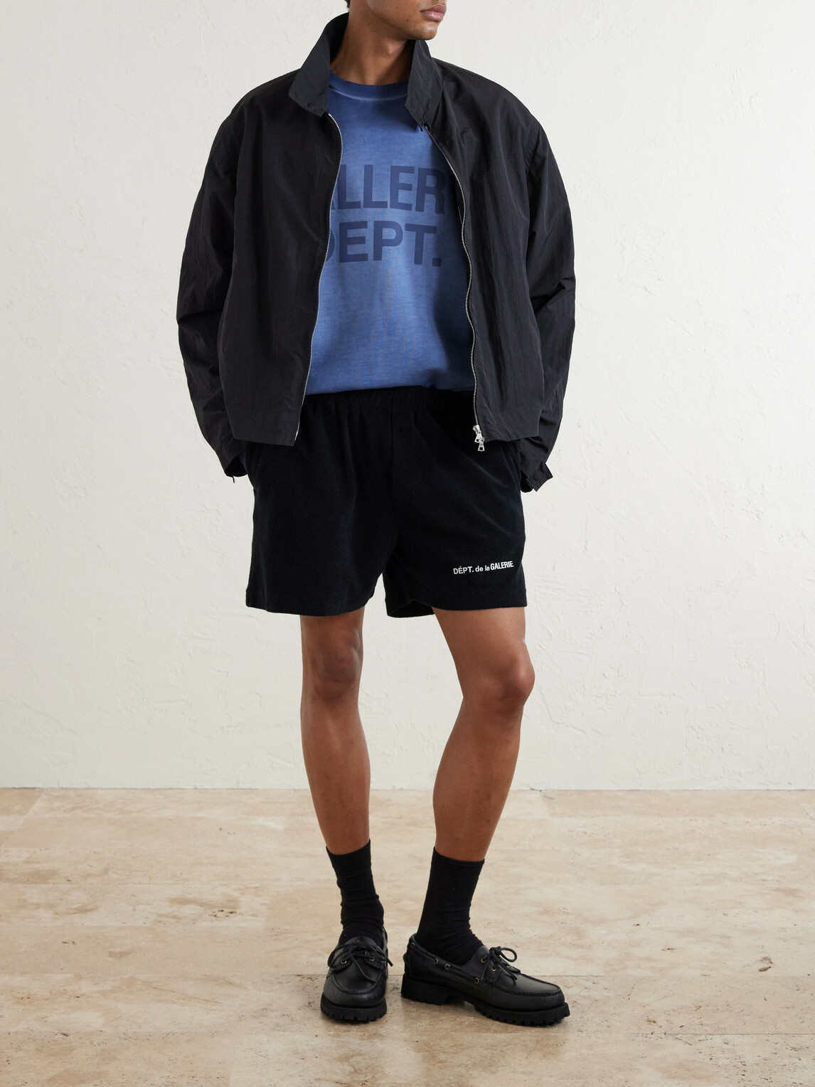 Gallery Dept. - Logo-Print Cotton-Jersey Sweatshirt - Blue