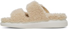 Alexander McQueen Off-White Shearling Sandals
