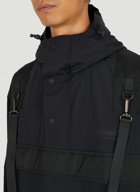 Strap Hooded Jacket in Black