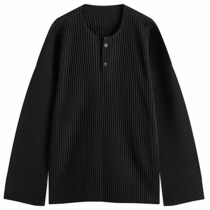 Photo: Homme Plissé Issey Miyake Men's Pleated Cardigan in Black