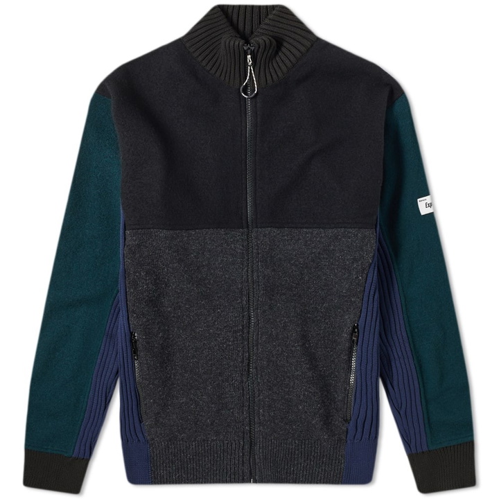 Photo: Kenzo Felted Colorblock Zip Knit Track Top