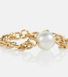 Spinelli Kilcollin - Gravity 18kt gold chain ring with akoya pearl