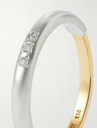 Jam Homemade - Silver and Gold-Plated Diamond Ring - Gold