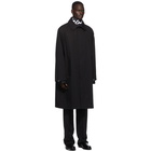 Balenciaga Black Twill Car Coat