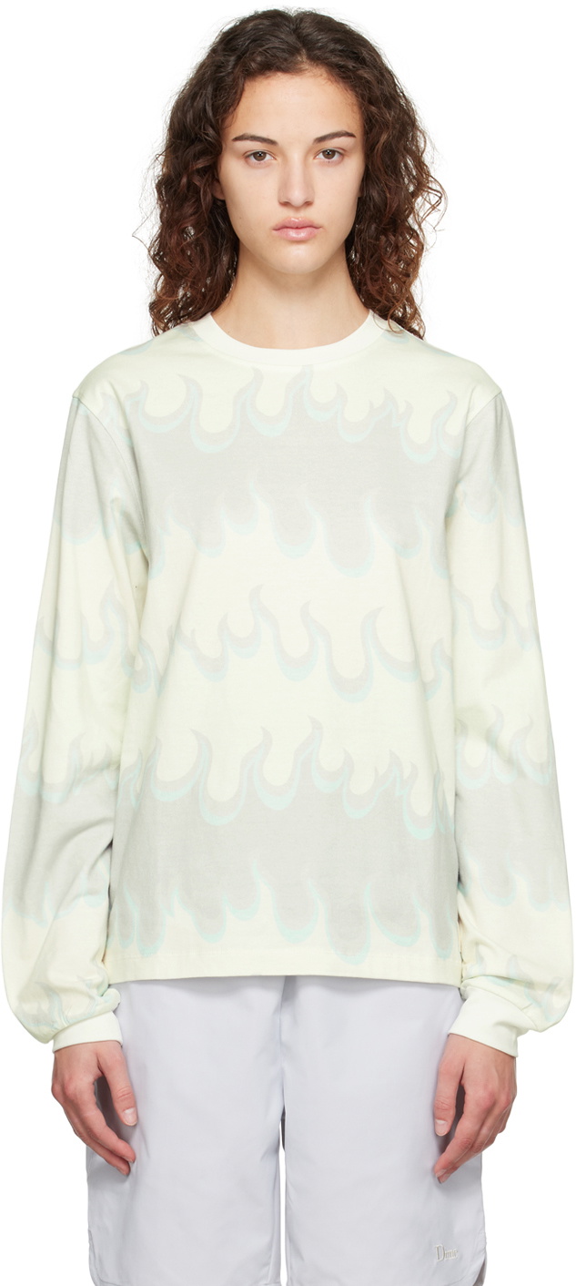 DIME★SPACE FLAME 長袖シャツ BLACK WHITE 2色 Buy Dime Space Flame Long-Sleeve Shirt 'Black