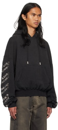 Off-White Black Eyelet Hoodie