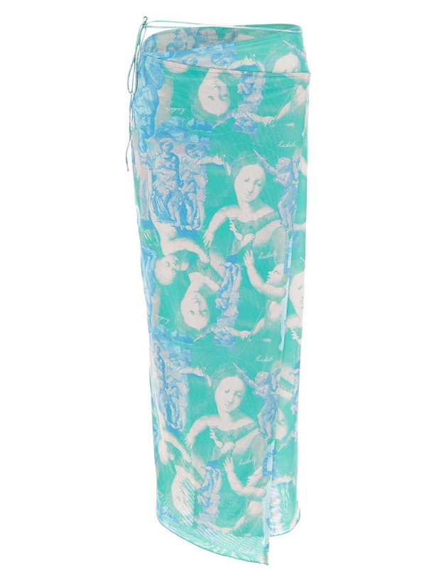 Photo: Rotate Printed Midi Wrap Skirt