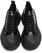 Alexander McQueen Black Patent Tread Slick Low Sneakers