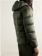 C.P. Company - Logo-Appliquéd Quilted D.D. Nylon-Ripstop Hooded Down Jacket - Green