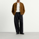 Studio Nicholson Men's Bowe Suede Overshirt in Mustard