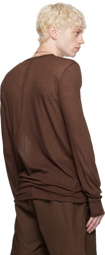 Rick Owens Brown Basic Long Sleeve T-Shirt