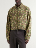 KAPITAL - Drizzler Reversible Herringbone Camouflage-Print Cotton Blouson Jacket - Green