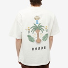 Rhude Men's Las Palmas Logo T-Shirt in Vtg White