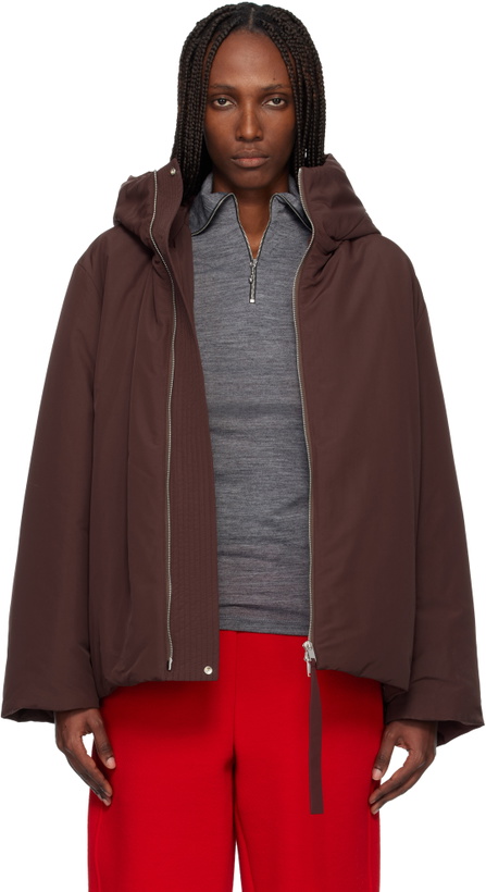 Photo: Jil Sander Burgundy Taffeta Down Jacket