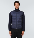 Moncler Down-paneled knit jacket