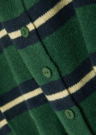Reformation Clara Striped Cashmere Cardigan Green