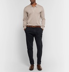 Thom Sweeney - Mélange Merino Wool Polo Shirt - Brown