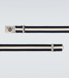 Ralph Lauren Purple Label Striped leather-trimmed belt