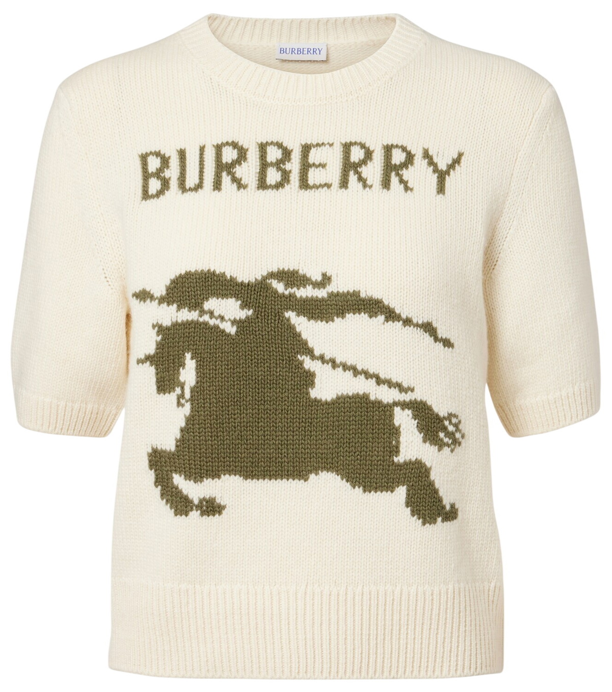 BURBERRY fringe sweater with t Green Burberry