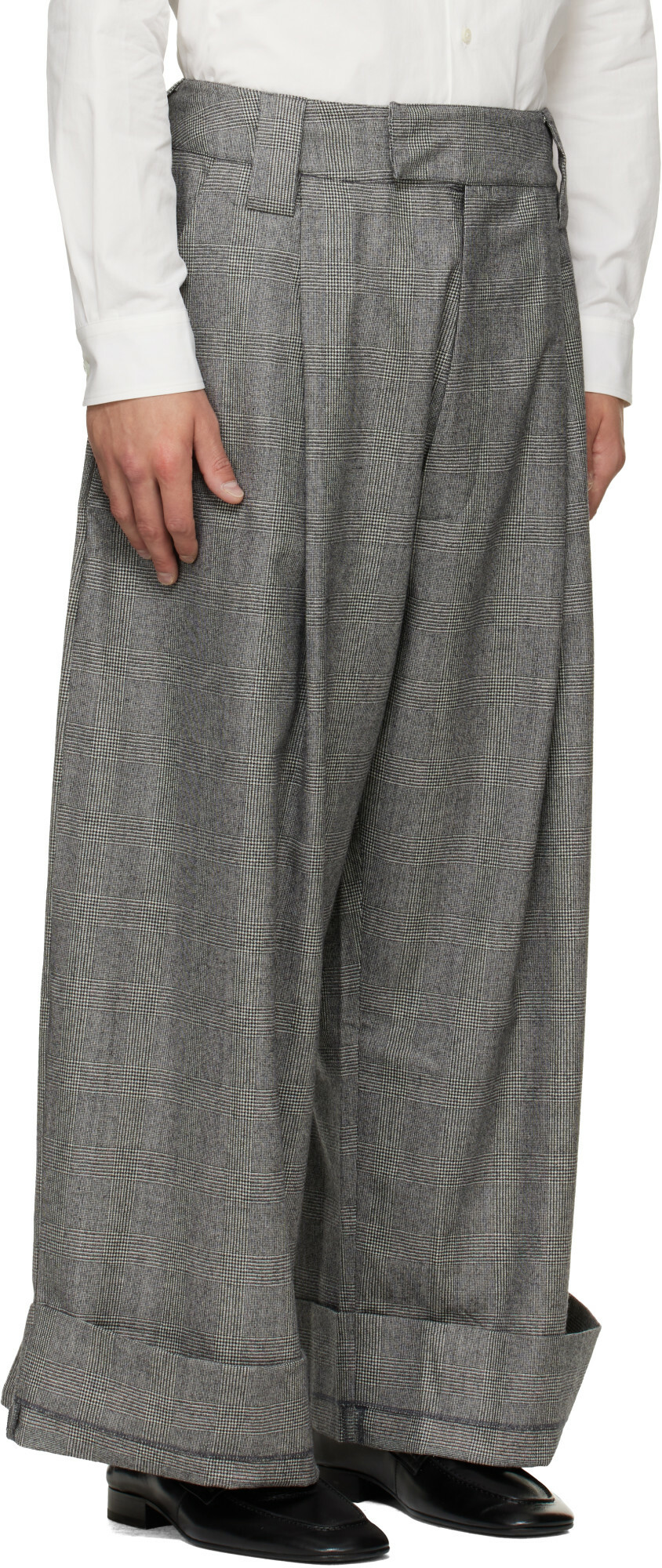 VAQUERA Gray Wide-Leg Baby Trousers