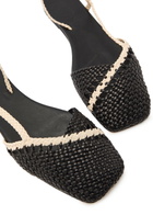 Hereu Rondaia Woven Leather Sandals Black And White