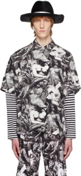 Undercover Black Printed Shirt