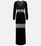Nina Ricci Velvet and lace gown