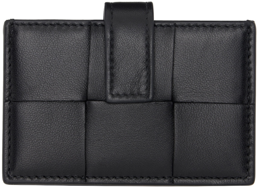 Bottega Veneta Black Accordion Card Holder Bottega Veneta