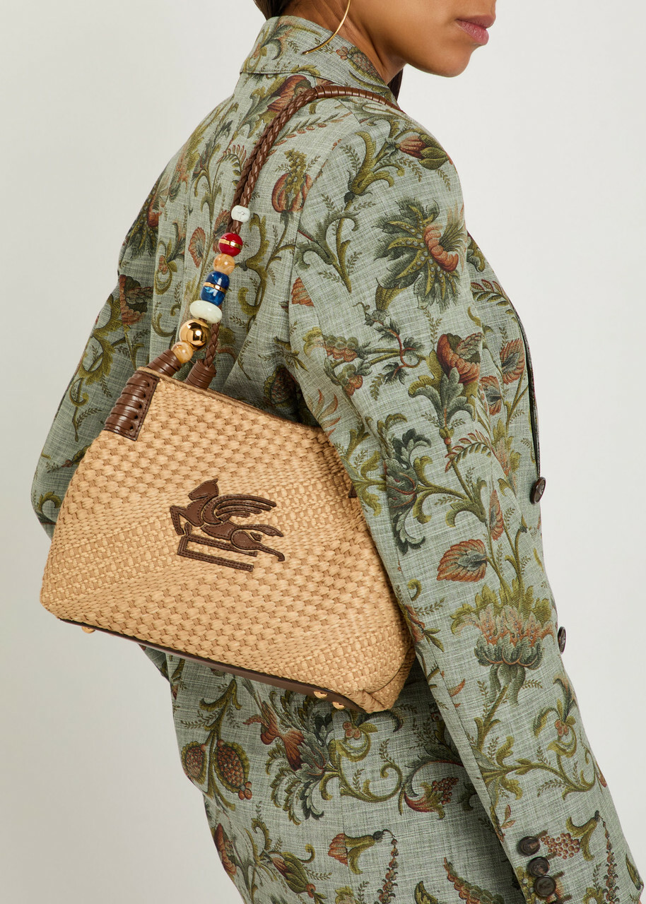 Etro Shopping Libra Raffia Shoulder bag - Natural - One Size