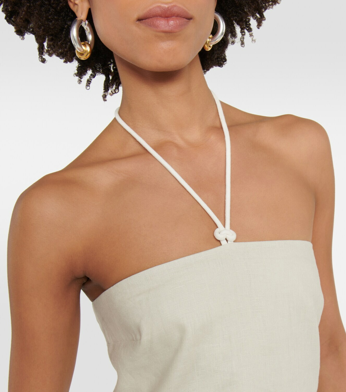 SIR D'Orsay halterneck linen top