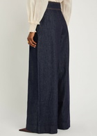 Zimmermann Rebellion Wide-leg Denim Trousers Navy