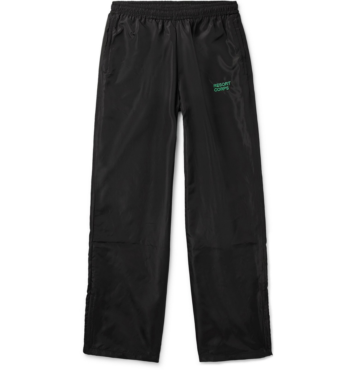 Resort Corps - Logo-Embroidered Shell Drawstring Trousers - Black