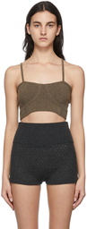 Le Kasha Brown Figari Cashmere Bralette