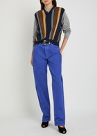 Versace Logo-embroidered Wool Cardigan Grey