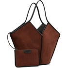 HEREU Brown Calella Suede Tote