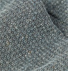 Purdey - Silk-Jacquard Tweed Tie - Blue