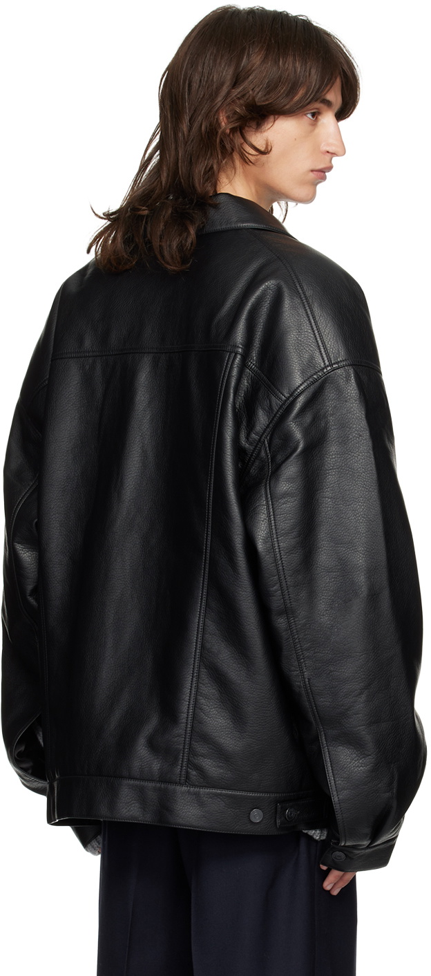 The Frankie Shop Black Conan Faux-Leather Jacket