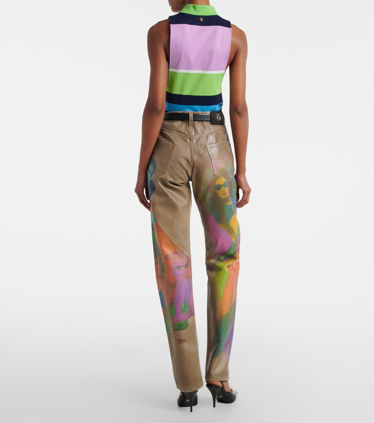 Versace Printed straight jeans