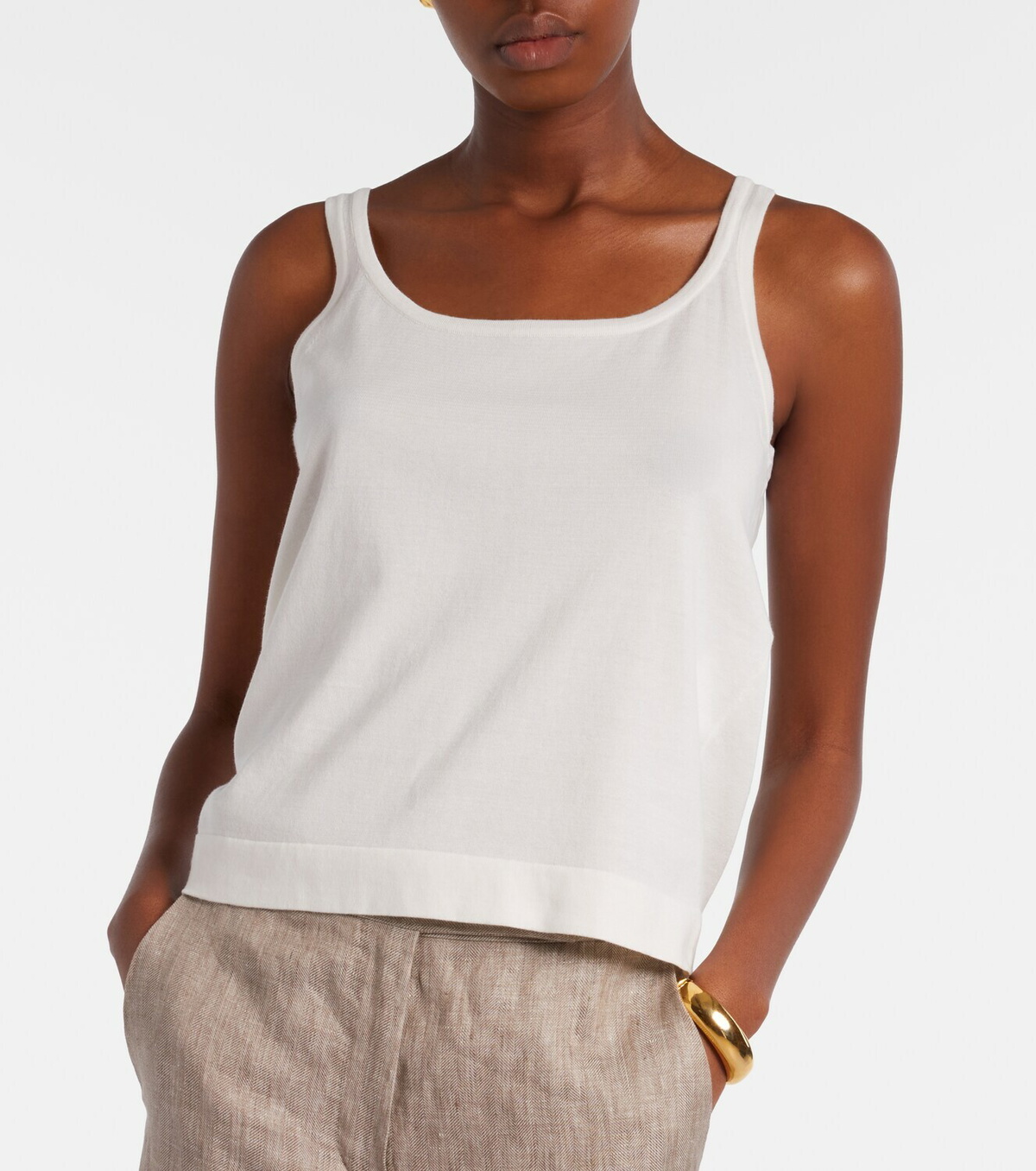 Max Mara Umano cotton tank top