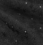 Saint Laurent - 5cm Embroidered Pin-Dot Silk-Jacquard Tie - Black