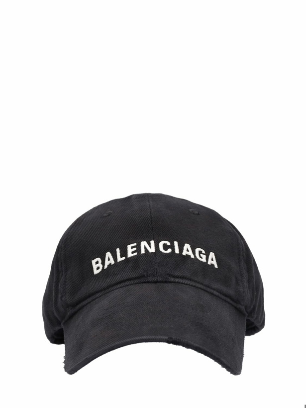 Photo: BALENCIAGA - Logo Embroidered Cotton Cap
