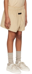 Essentials Kids Beige Drawstring Shorts