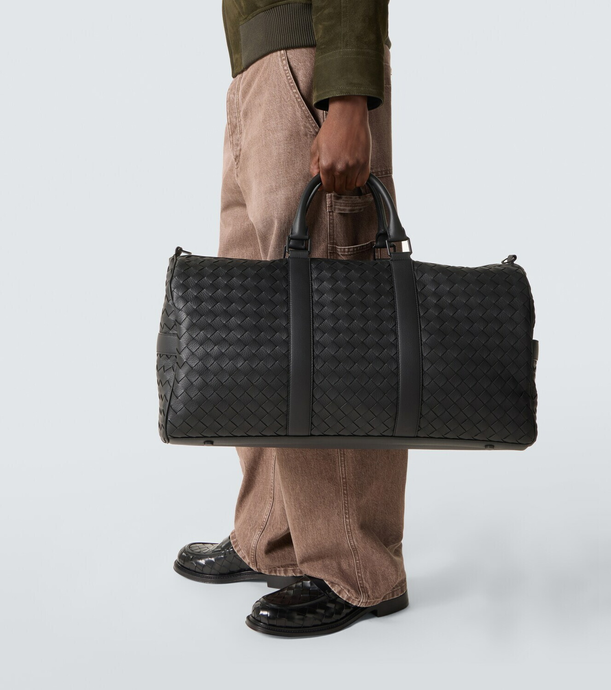Bottega Veneta Intrecciato leather duffel bag