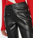Perfect Moment Mid-rise faux leather flared pants