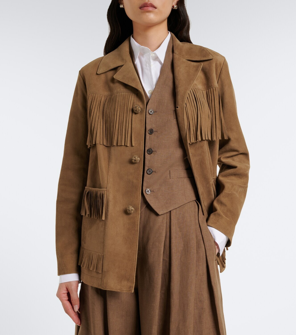Ralph Lauren Collection Perce fringed suede jacket