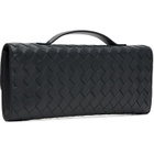 Bottega Veneta Navy Daisy Closure Andiamo Clutch